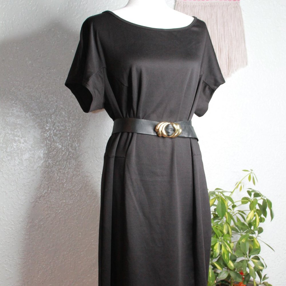 Black Sheath Dress by Shaun Miller